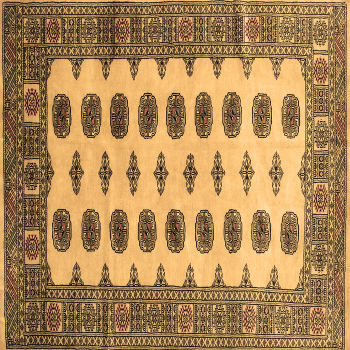 Square Southwestern Brown Country Rug, tr283brn