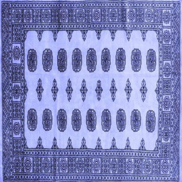 Square Machine Washable Southwestern Blue Country Rug, wshtr283blu
