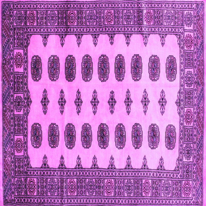 Square Machine Washable Southwestern Purple Country Area Rugs, wshtr283pur