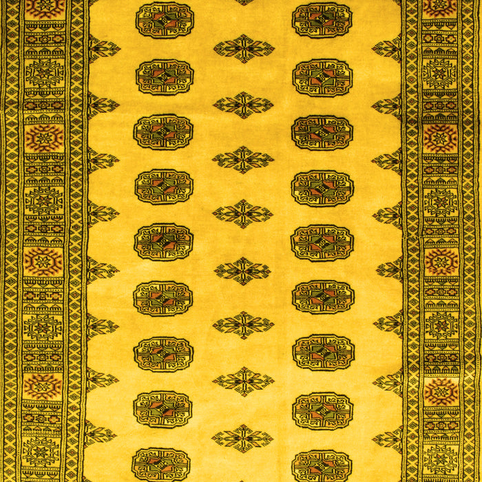 Machine Washable Southwestern Yellow Country Rug, wshtr283yw