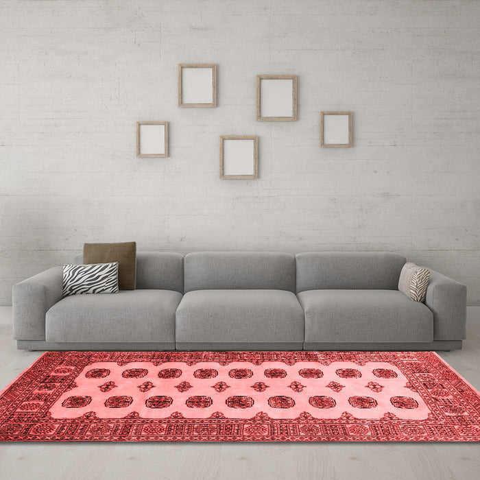 Country Red Washable Rugs