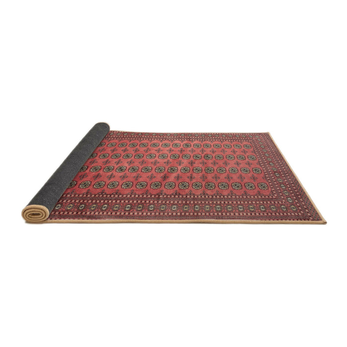 Sideview of Traditional Copper Red Pink Persian Rug, tr284