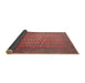 Sideview of Traditional Copper Red Pink Persian Rug, tr284