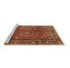 Sideview of Machine Washable Persian Brown Traditional Rug, wshtr2840brn