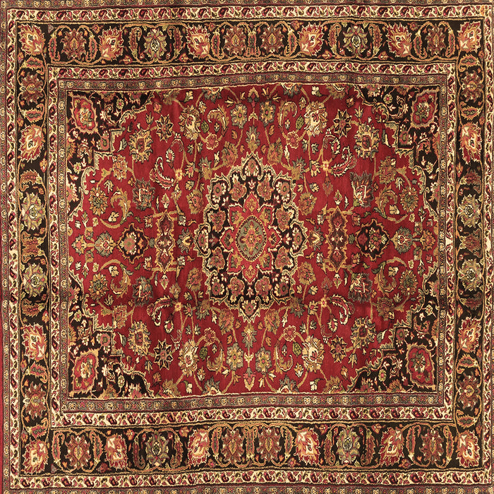 Square Persian Brown Traditional Rug, tr2840brn