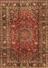 Machine Washable Persian Brown Traditional Rug, wshtr2840brn