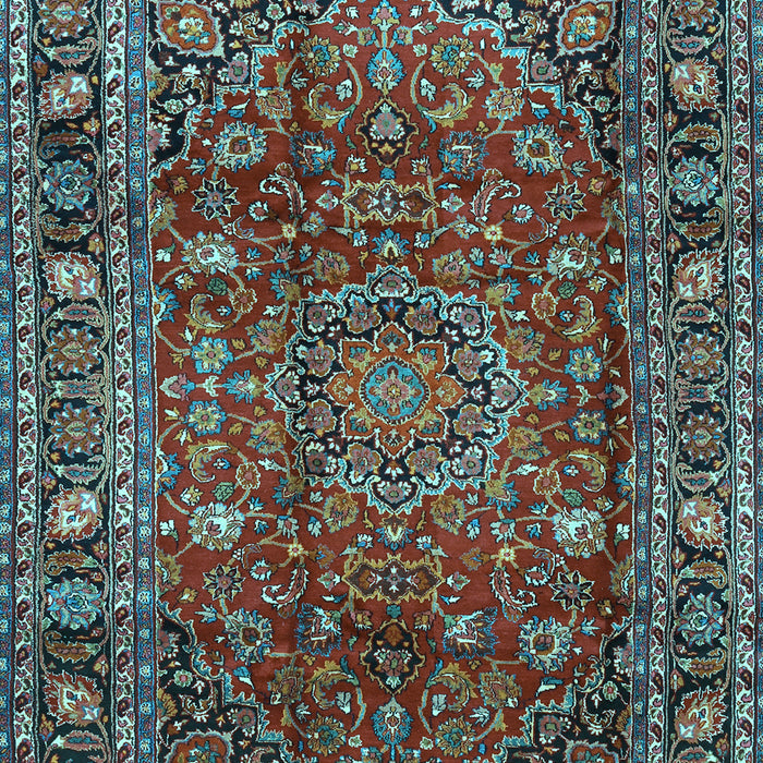 Machine Washable Persian Light Blue Traditional Rug, wshtr2840lblu