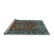 Sideview of Machine Washable Persian Light Blue Traditional Rug, wshtr2840lblu