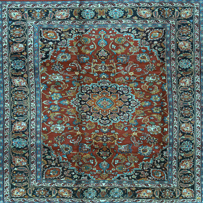 Square Persian Light Blue Traditional Rug, tr2840lblu