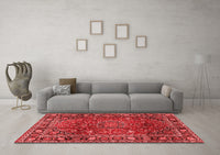 Machine Washable Persian Red Traditional Rug, wshtr2840red