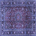 Square Persian Blue Traditional Rug, tr2840blu