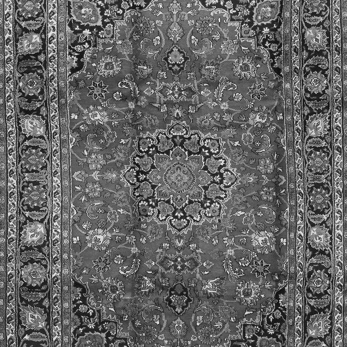 Serging Thickness of Machine Washable Persian Gray Traditional Rug, wshtr2840gry