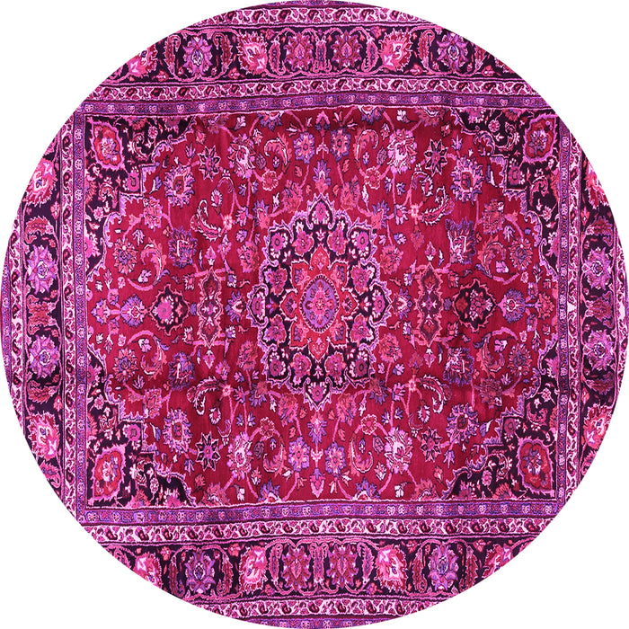 Round Persian Pink Traditional Rug, tr2840pnk