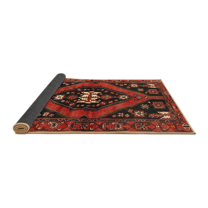 Sideview of Traditional Chestnut Brown Persian Rug, tr2841