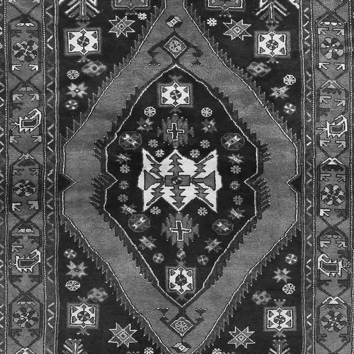 Serging Thickness of Machine Washable Persian Gray Traditional Rug, wshtr2841gry