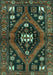 Machine Washable Persian Turquoise Traditional Area Rugs, wshtr2841turq