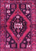 Machine Washable Persian Pink Traditional Rug, wshtr2841pnk