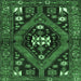 Square Persian Emerald Green Traditional Rug, tr2841emgrn