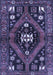 Machine Washable Persian Blue Traditional Rug, wshtr2841blu