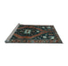 Sideview of Machine Washable Persian Light Blue Traditional Rug, wshtr2841lblu