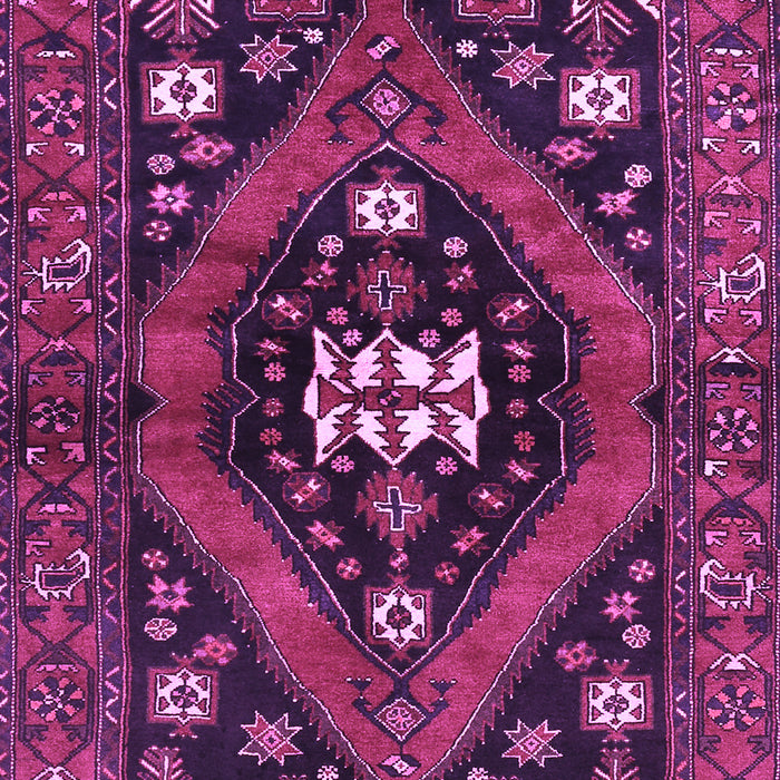 Machine Washable Persian Purple Traditional Area Rugs, wshtr2841pur
