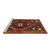 Sideview of Machine Washable Persian Brown Traditional Rug, wshtr2841brn