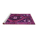 Sideview of Machine Washable Persian Purple Traditional Area Rugs, wshtr2841pur