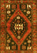 Machine Washable Persian Yellow Traditional Rug, wshtr2841yw