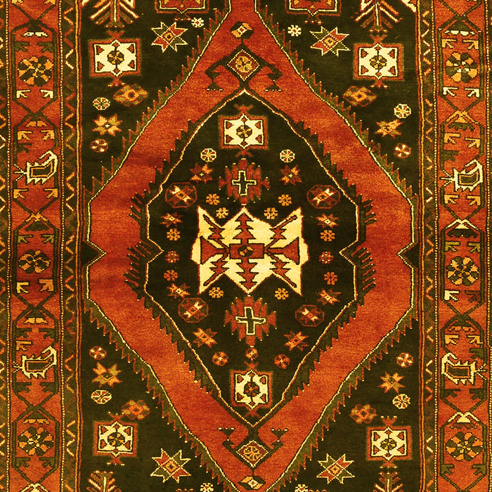 Machine Washable Persian Yellow Traditional Rug, wshtr2841yw