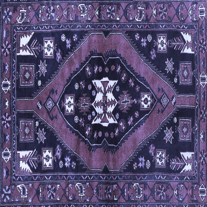 Square Persian Blue Traditional Rug, tr2841blu