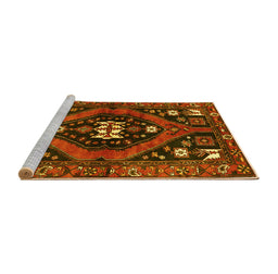 Sideview of Machine Washable Persian Yellow Traditional Rug, wshtr2841yw