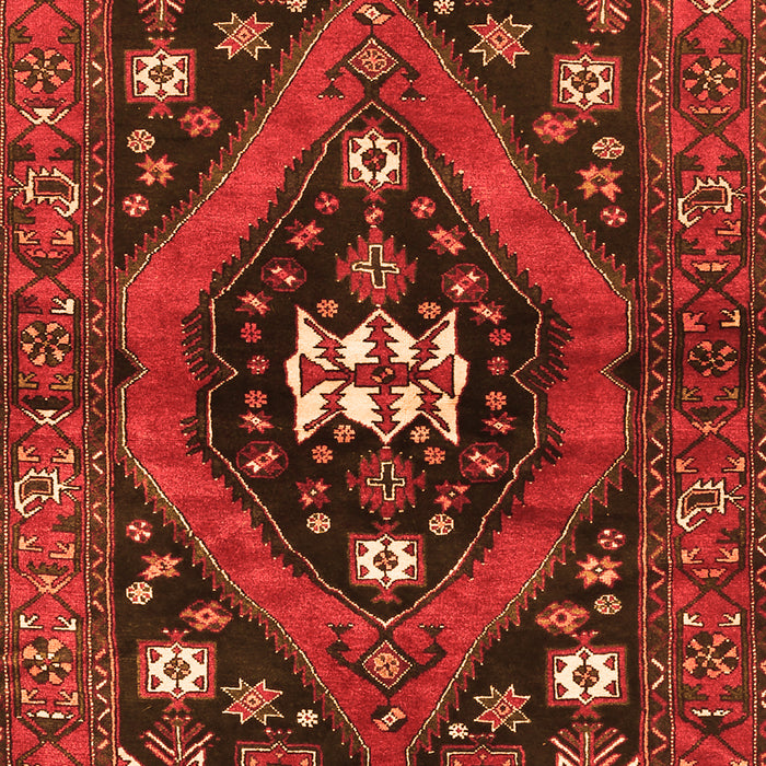 Serging Thickness of Machine Washable Persian Orange Traditional Area Rugs, wshtr2841org