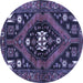 Round Persian Blue Traditional Rug, tr2841blu