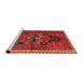 Sideview of Machine Washable Traditional Red Rug, wshtr2842