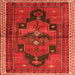 Serging Thickness of Persian Orange Traditional Rug, tr2842org
