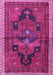 Machine Washable Persian Purple Traditional Area Rugs, wshtr2842pur