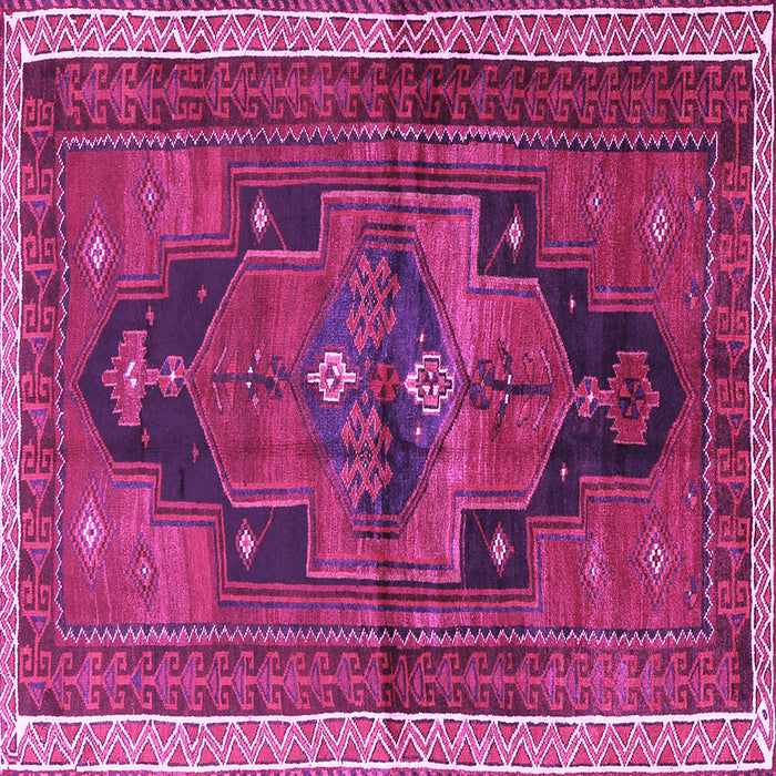 Square Persian Purple Traditional Rug, tr2842pur