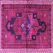 Square Persian Purple Traditional Rug, tr2842pur