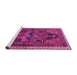 Sideview of Machine Washable Persian Purple Traditional Area Rugs, wshtr2842pur