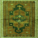Serging Thickness of Persian Green Traditional Rug, tr2842grn