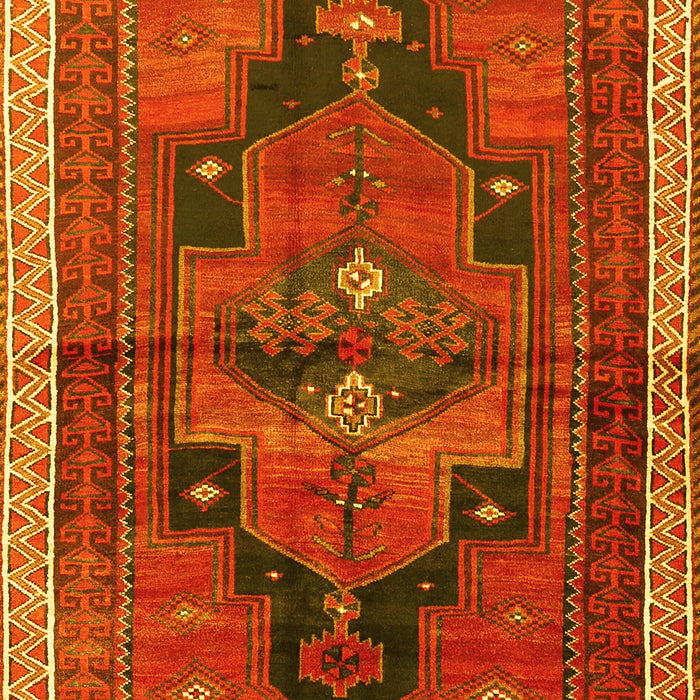 Machine Washable Persian Yellow Traditional Rug, wshtr2842yw