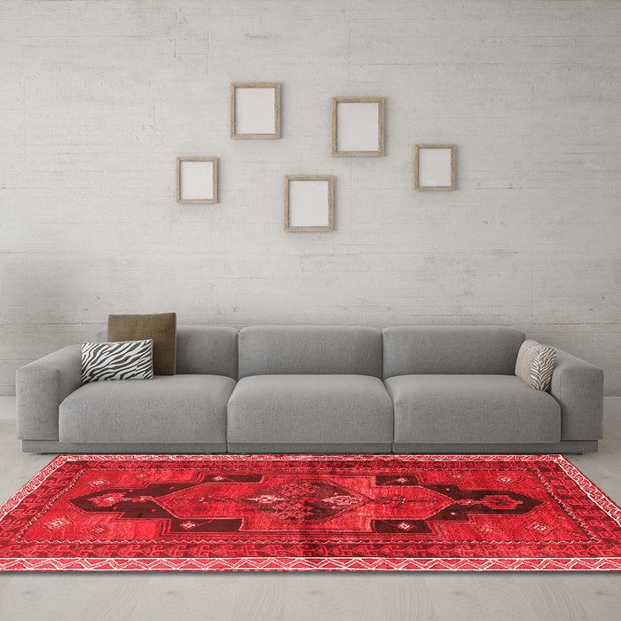 Traditional Red Washable Rugs