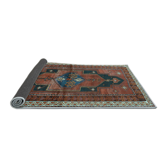 Sideview of Persian Light Blue Traditional Rug, tr2842lblu
