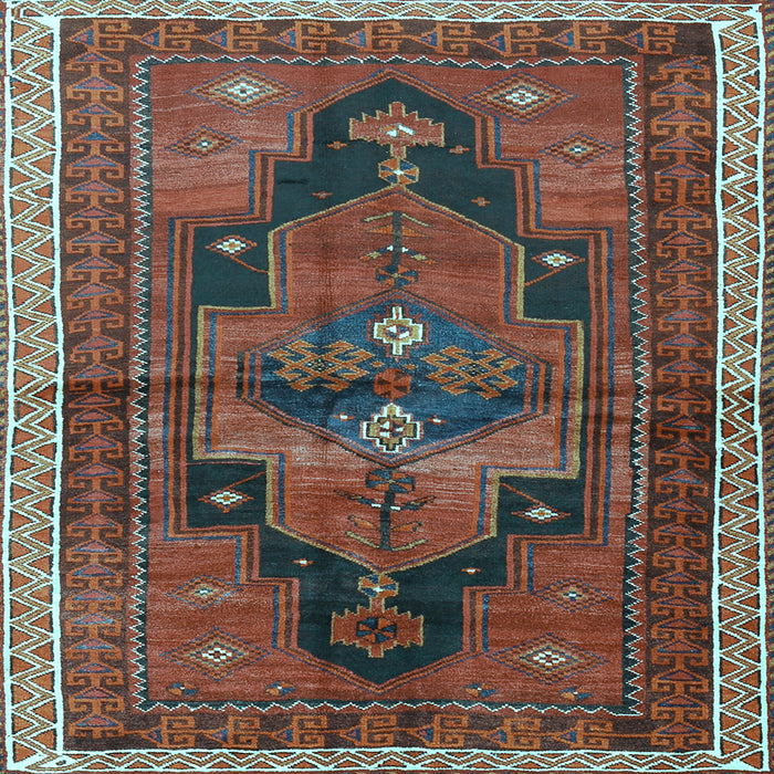 Square Persian Light Blue Traditional Rug, tr2842lblu