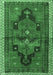 Machine Washable Persian Emerald Green Traditional Area Rugs, wshtr2842emgrn