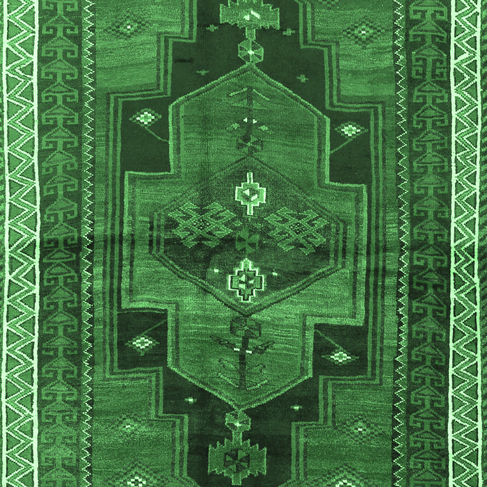 Machine Washable Persian Emerald Green Traditional Area Rugs, wshtr2842emgrn