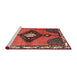 Sideview of Machine Washable Traditional Rust Pink Rug, wshtr2843