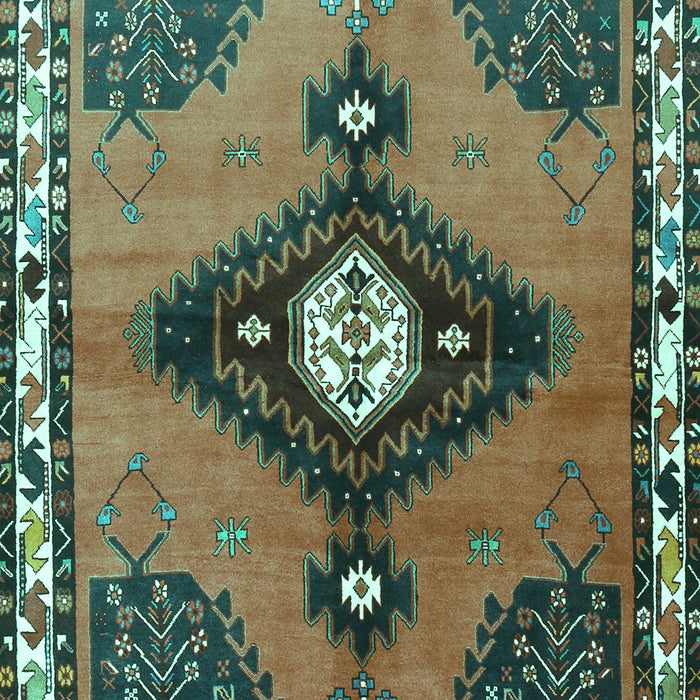 Machine Washable Persian Turquoise Traditional Area Rugs, wshtr2843turq