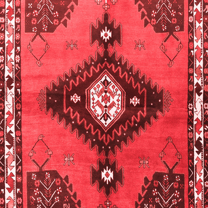 Machine Washable Persian Red Traditional Rug, wshtr2843red