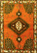 Machine Washable Persian Yellow Traditional Rug, wshtr2843yw